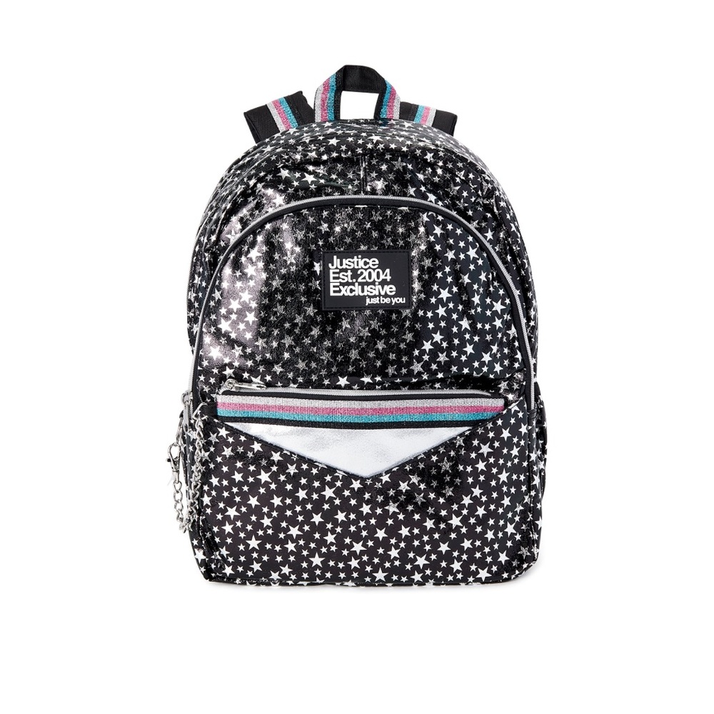 Justice backpack star print